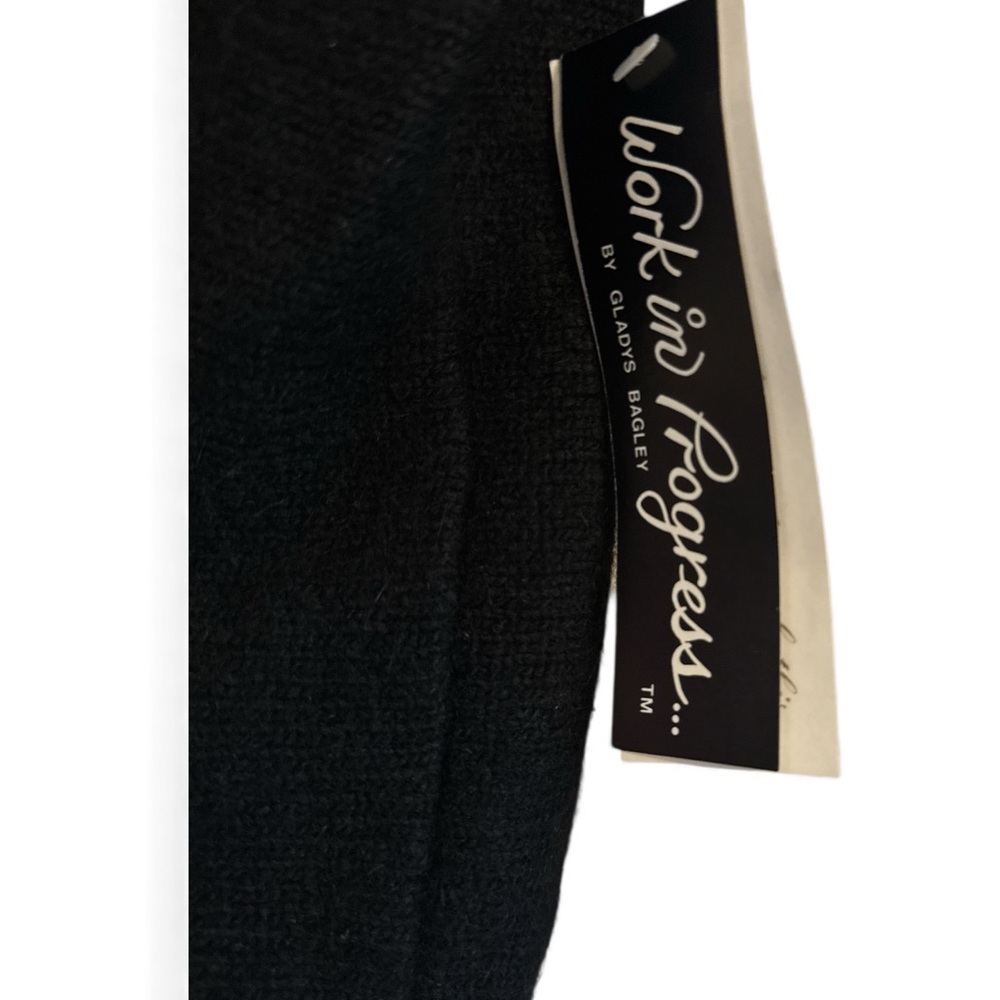 Vintage Sequin 80's Black Silk,Angora,Lambswool Sweater-made In Hong Kong - Picture 7 of 8